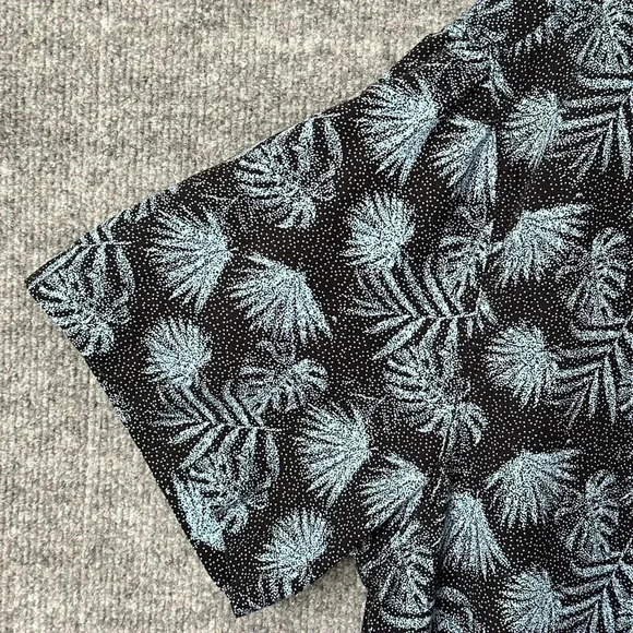 Nat Nast Hawaiian Shirt Mens 2XL Black Palm Tree Tropical Breezy Short Sleeve - Picture 6 of 12